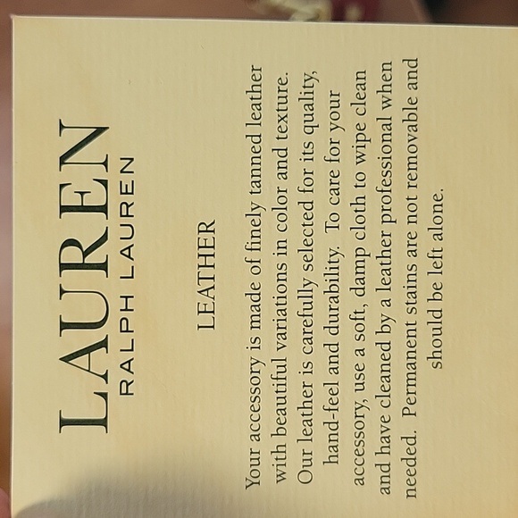 NWOT Ralph Lauren Leather Bag - Picture 7 of 9